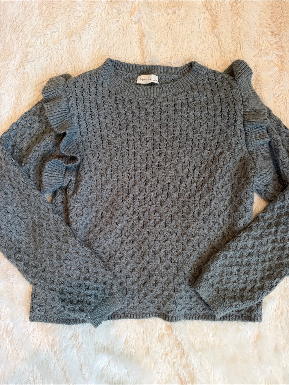 Rylee + Cru Ruffle Sleeve Sweater